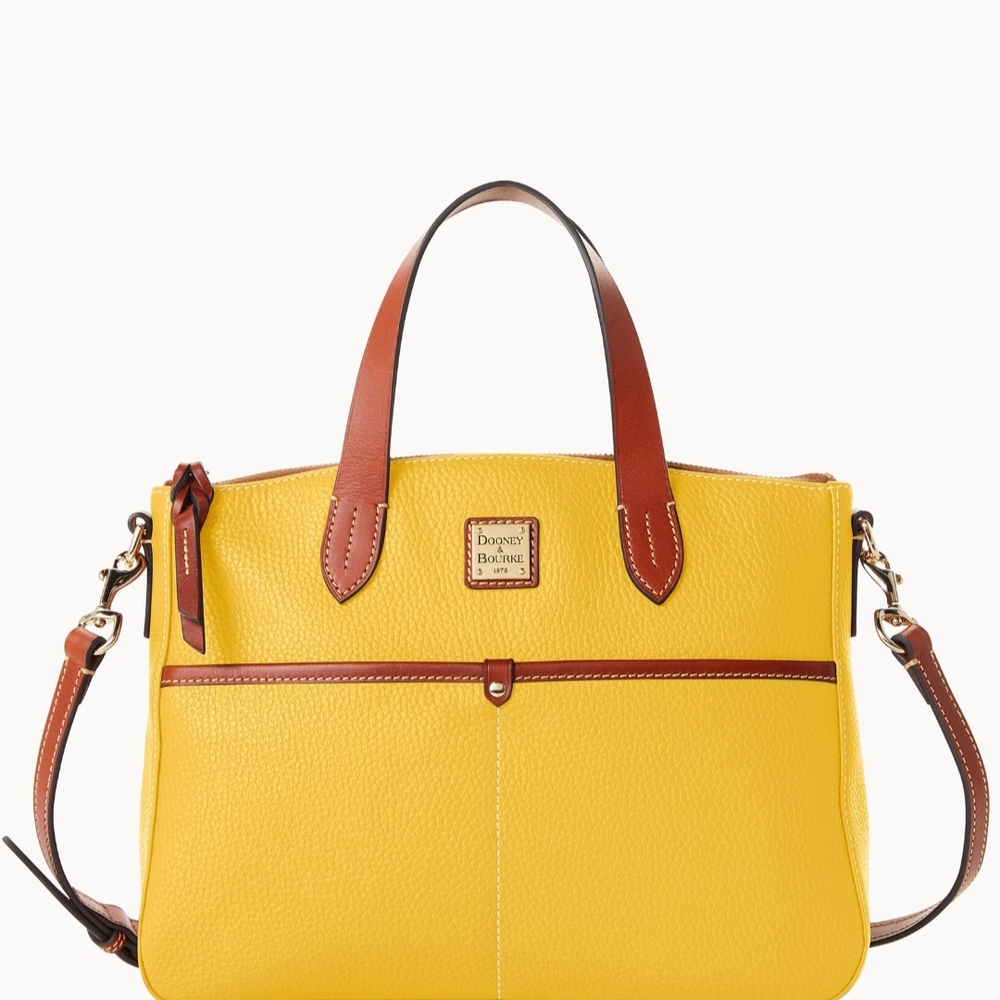 Dooney & Bourke Yellow Leather Tote Bag